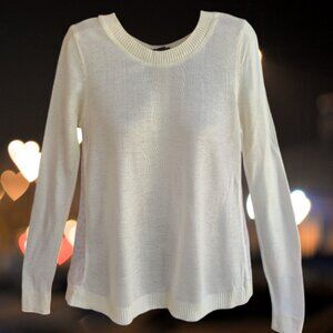 T/O Sweaters Women’s Top Pullover open back Ivory Light Pink Size XS